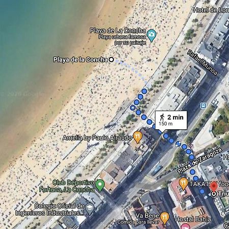 Apartamento Amplio Y Central A Pie De Playa La Concha San Sebastián Kültér fotó